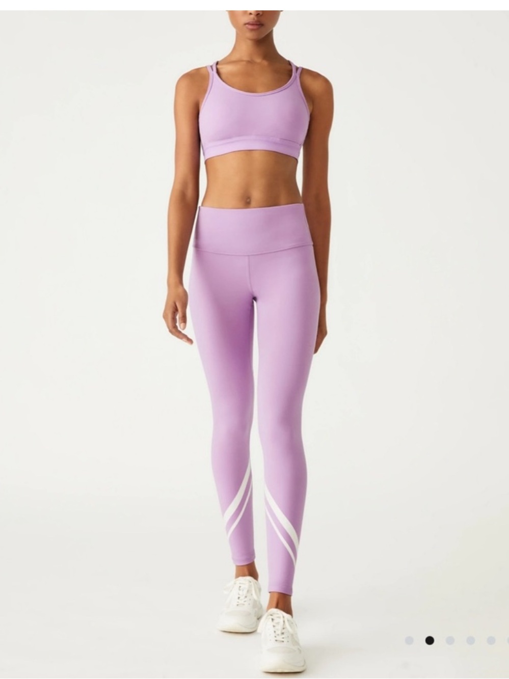 Tory Burch weightless chevron Leggings Heather lilac/white women’s large
